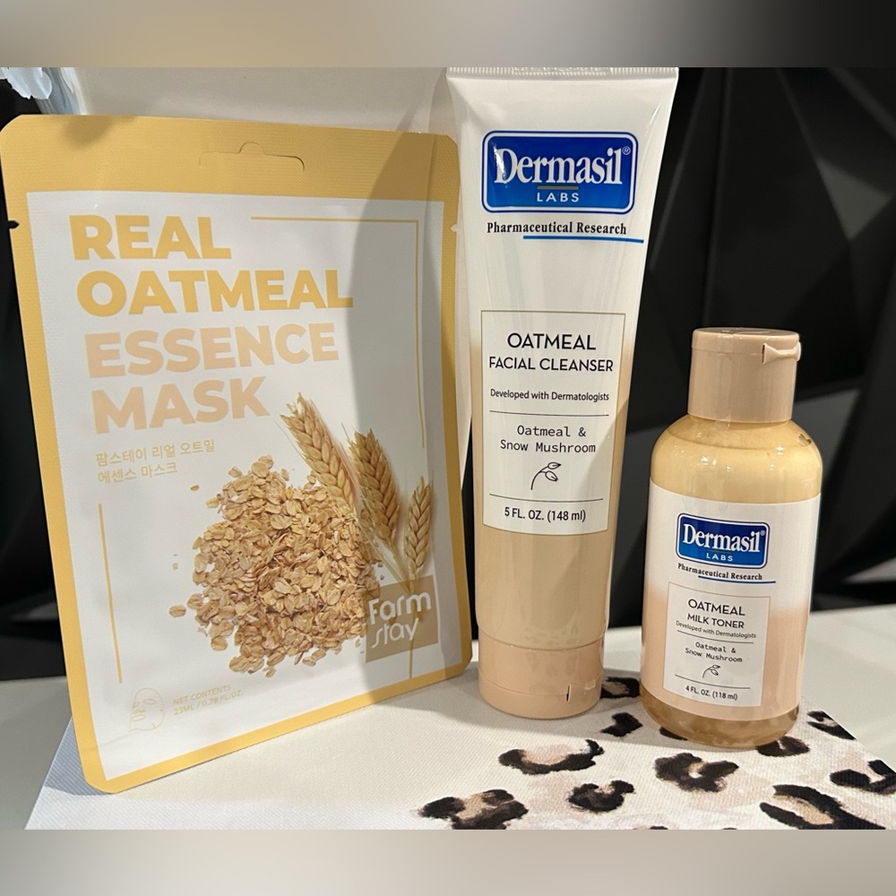 ✨ Oatmeal Glow Skincare Trio – Calm, Cleanse & Comfort Your Skin ✨